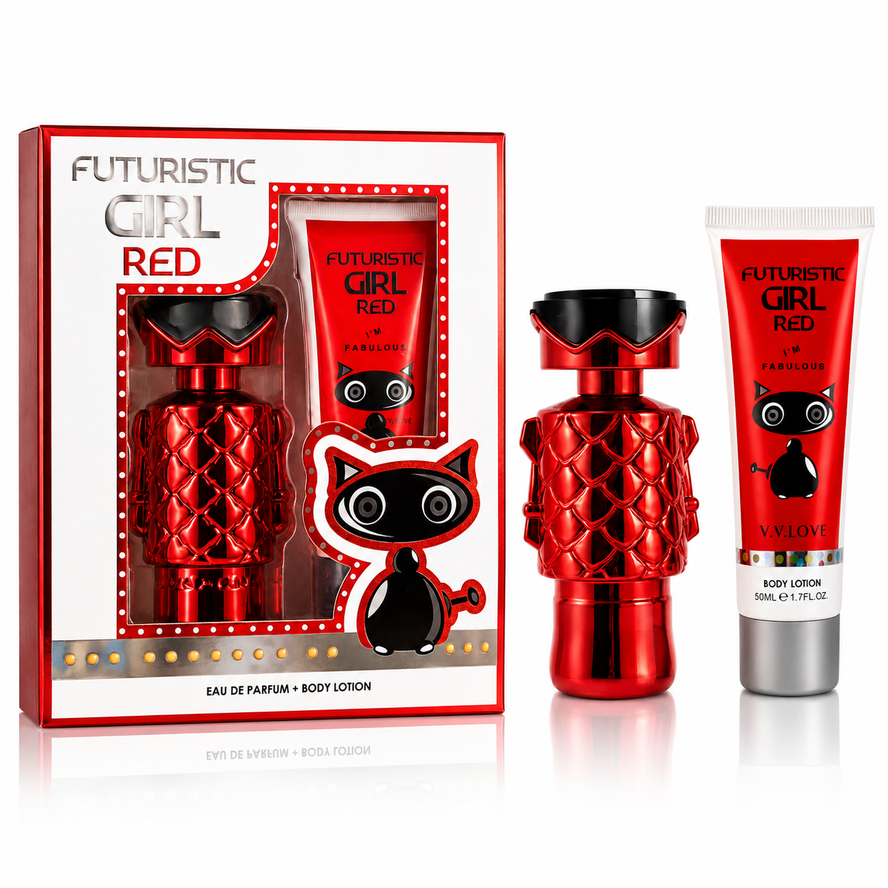 Set cadou pentru femei Divine Lady, Apă de parfum EDP 30 ml + Loțiune de corp 50 ml, V.V. LOVE®
