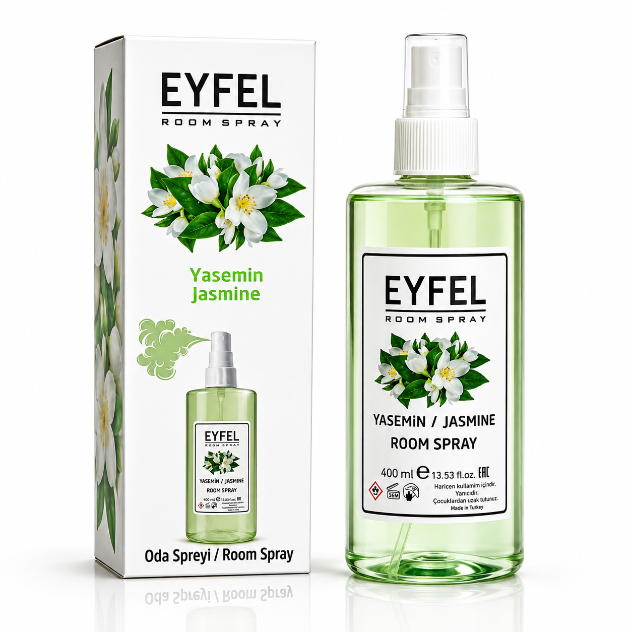 Odorizant auto și de cameră, Parfum ambiental spray Iasomie, 150 ml, Eyfel®