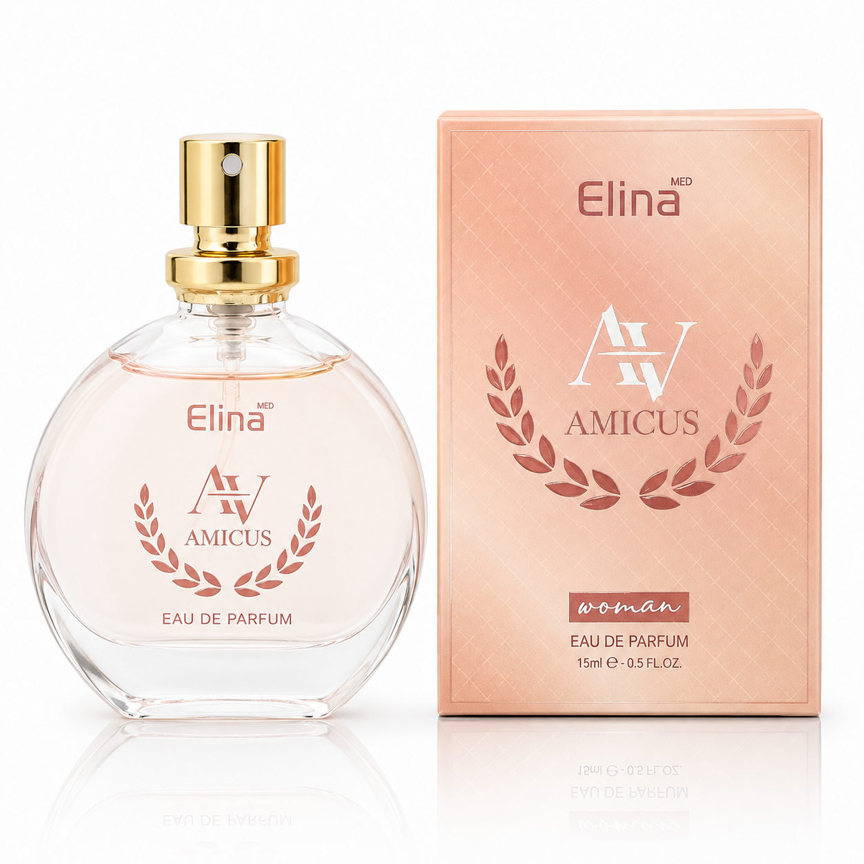 Apă de parfum pentru femei, Parfum damă Amicus Woman, EDP, 15 ml, Elina MED®