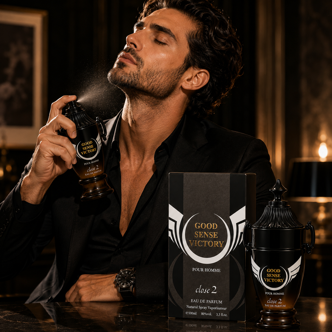 Apă de parfum pentru bărbați, Parfum bărbătesc Good Sense Victory, EDP, 100 ml, CLOSE 2 - imagine 3