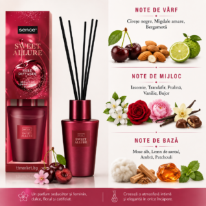 Alternative view of Odorizant de cameră, Difuzor de parfum cu bețișoare Sweet Allure, Reed Diffuser, 100 ml, Sence®