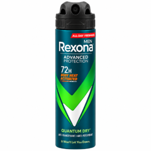 Antiperspirant spray pentru bărbați, Advanced Protection Quantum Dry 72H, 150 ml, Rexona®