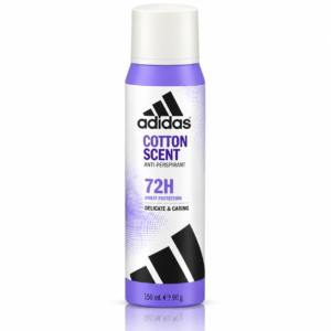 Spray antiperspirant pentru femei, Cotton Scent, 72H Sweat Protection, Delicate & Caring, 150 ml, ADIDAS®