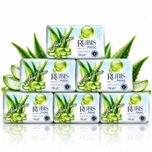Set 6 săpunuri solide cu Aloe Vera, Rubis Douceur Beauty Soap, 150 g