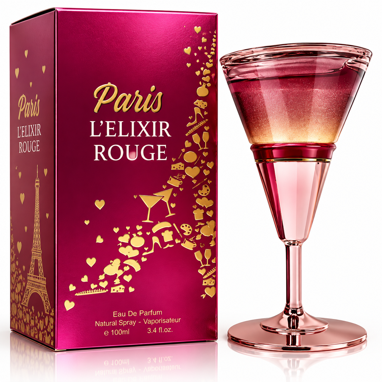 Apă de parfum pentru femei, Parfum de damă Paris L’Elixir Rouge, EDP, 100 ml, FRAGRANCE COUTURE®