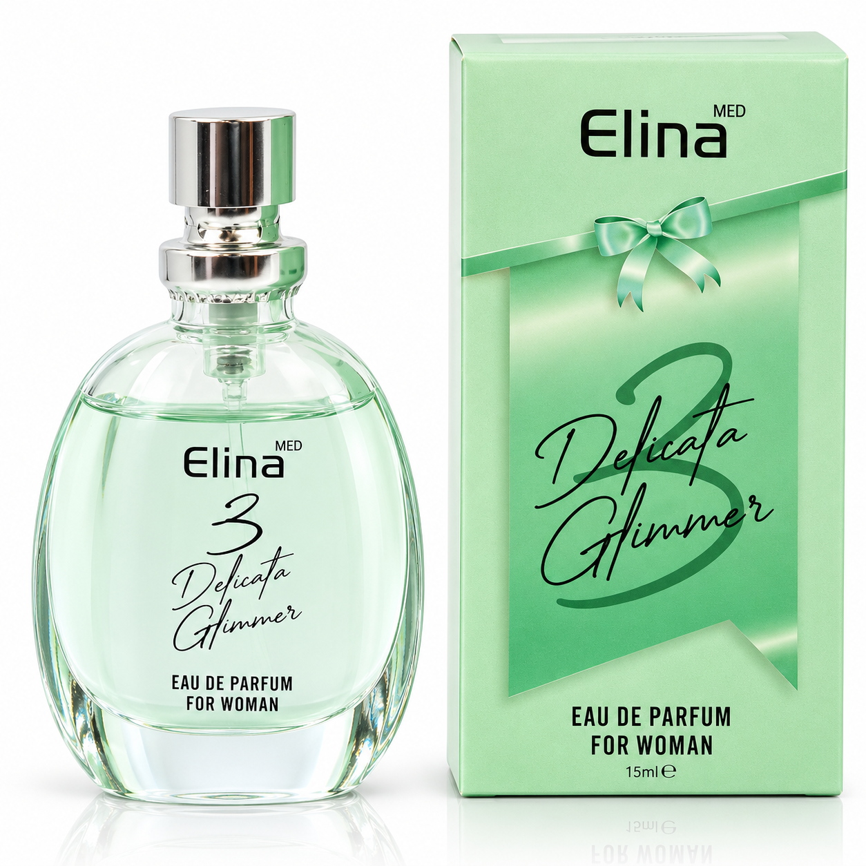 Apă de parfum pentru femei, Parfum de damă 3 Delicata Glimmer, EDP, 15 ml, Elina MED®