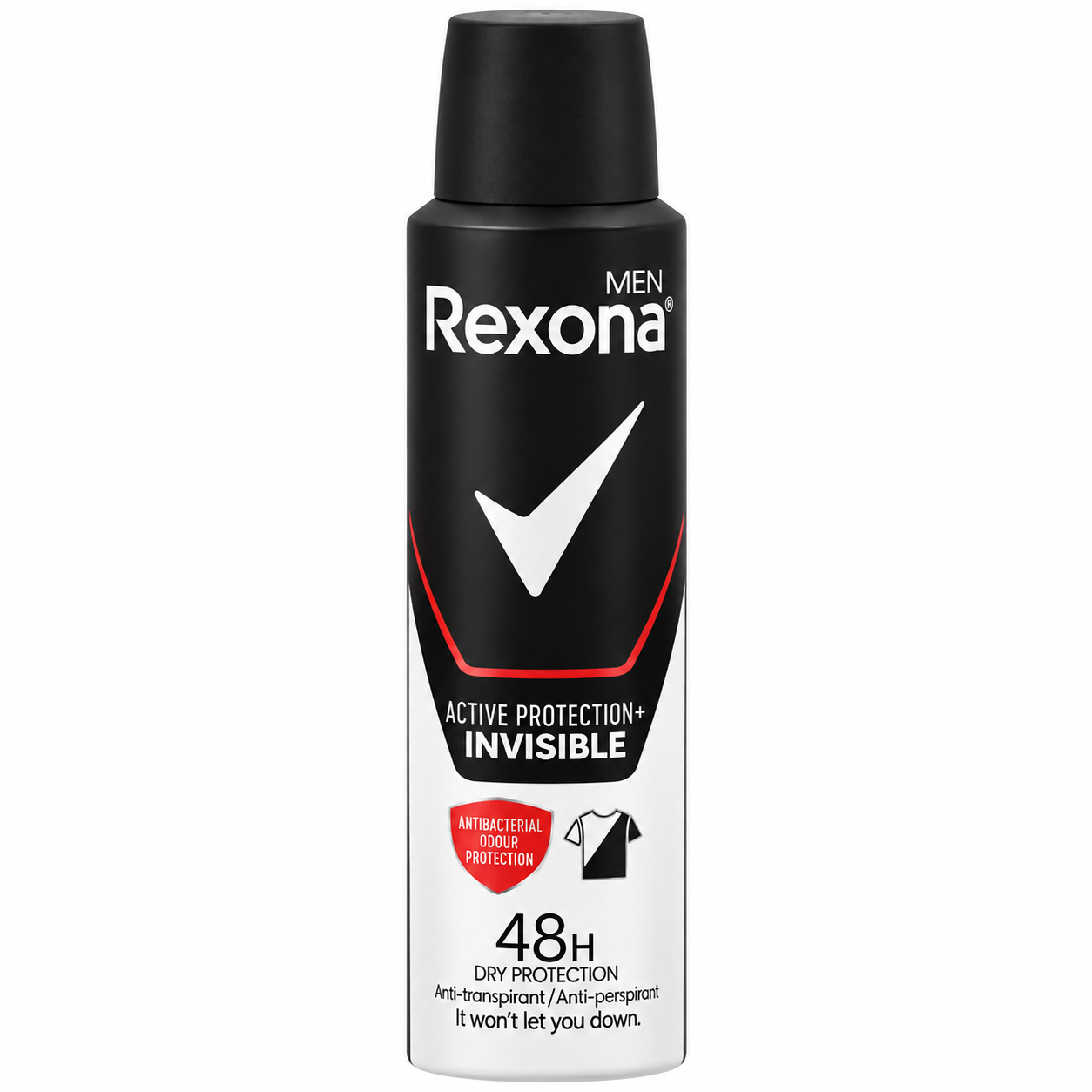 Deodorant antiperspirant spray pentru bărbați, Active Protection+ Invisible 48H, 150 ml, Rexona® Men