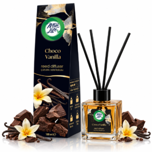 Odorizant de cameră, Difuzor de parfum cu bețișoare, aromă de ciocolată și vanilie, 100 ml, Miss Life®