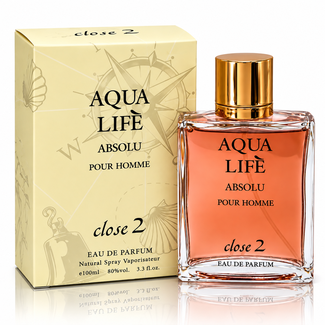 Apă de parfum pentru bărbați, Aqua Life Absolu Pour Homme, EDP, 100 ml, Close 2®