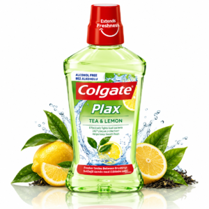 Apă de gură Colgate® Plax Tea & Lemon, ceai verde și lămâie, fără alcool, 500 ml