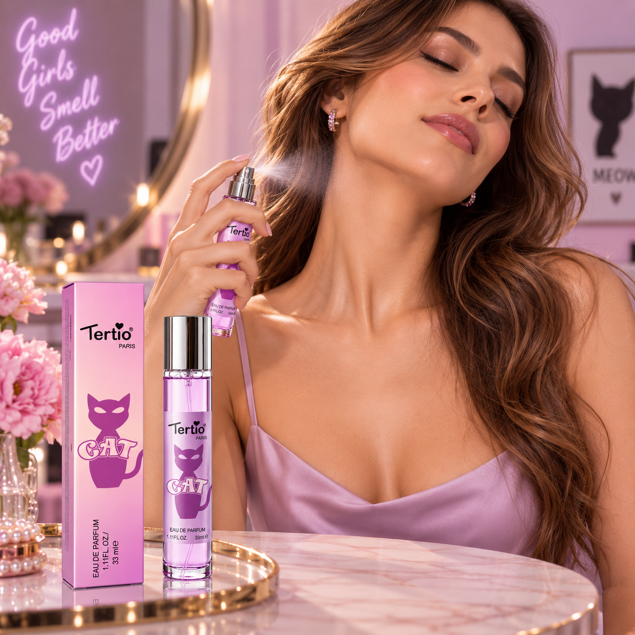Apă de parfum pentru femei, Parfum de damă Cat, EDP, 33 ml, TERTIO® - imagine 2