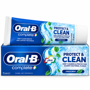 Pastă de dinți pentru curățare profundă și protecție împotriva plăcii bacteriene, Complete Protect & Clean Fresh Mint, 75 ml, ORAL-B®