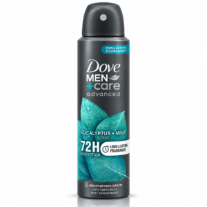 Spray antiperspirant pentru bărbați, Men+Care Advanced Eucalyptus + Mint, 72H Protection, 150 ml, DOVE®