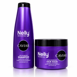 Set pentru îngrijirea părului, Caviar Ultra Nourishing, șampon 400 ml + mască 400 ml, Nelly Professional®