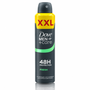 Spray antiperspirant pentru bărbați, Men+Care Fresh XXL, protecție 48H, 300 ml, DOVE