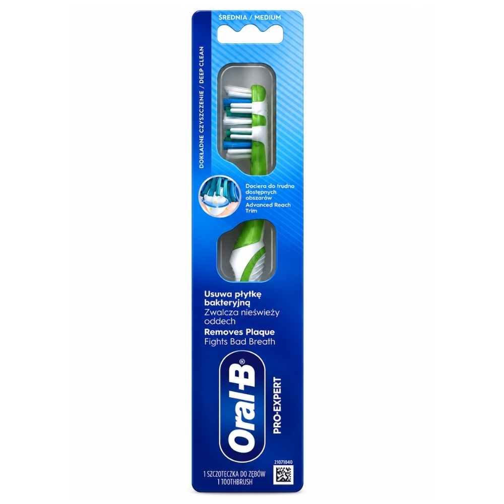 Periuță de dinți manuală, Pro-Expert Deep Clean Medium, Advanced Reach Trim, 1 bucată, ORAL-B®