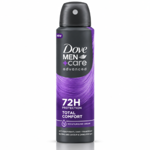 Spray antiperspirant pentru bărbați, Men+Care Advanced Total Comfort, 72H Protection, 150 ml, DOVE®