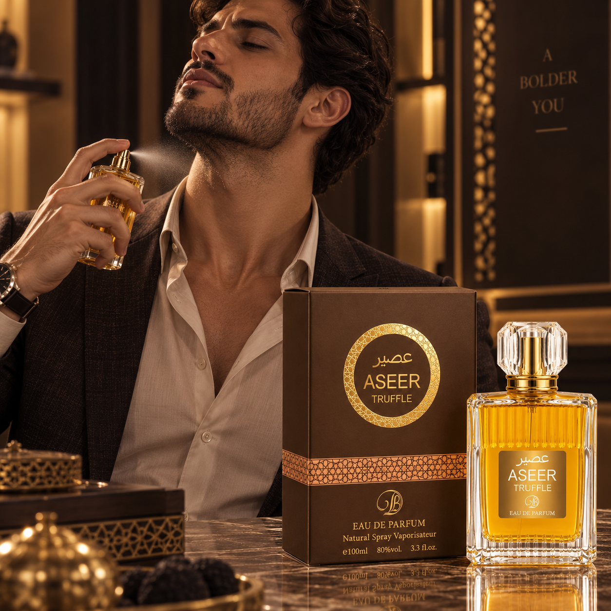 Apă de parfum unisex, Parfum Aseer Truffle, EDP, 100 ml, BLUE DREAMS® - imagine 2