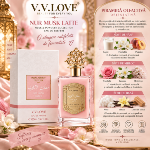 Alternative view of Apă de parfum unisex, Parfum arăbesc Nur Musk Latte, EDP, 100 ml, V.V. LOVE®