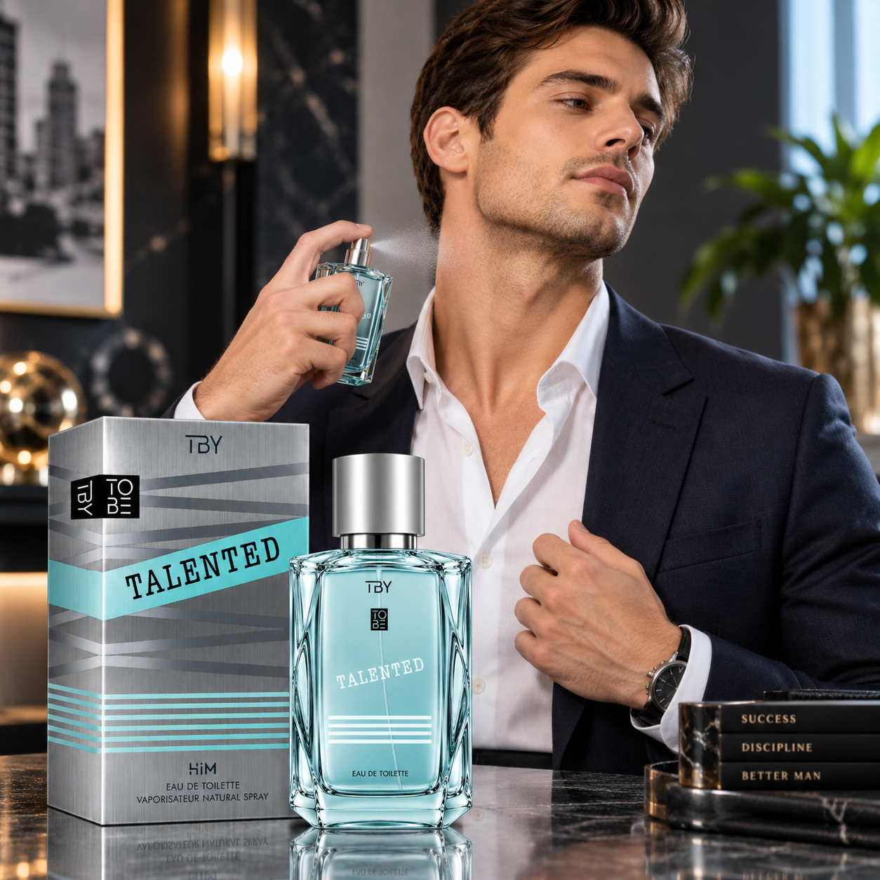 Apă de toaletă pentru bărbați, Parfum bărbătesc To Be Talented, EDT, 100 ml, TBY® - imagine 3