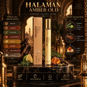 Alternative view of Apă de parfum unisex, Parfum arăbesc, Halaman Amber Oud, 35 ml, V.V. LOVE®