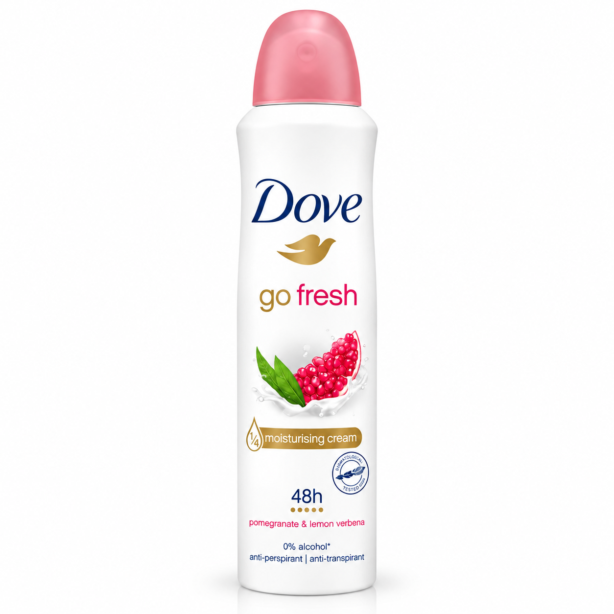 Deodorant antiperspirant spray pentru femei, Go Fresh – Rodie și verbină de lămâie, protecție 48H, 250 ml, Dove®