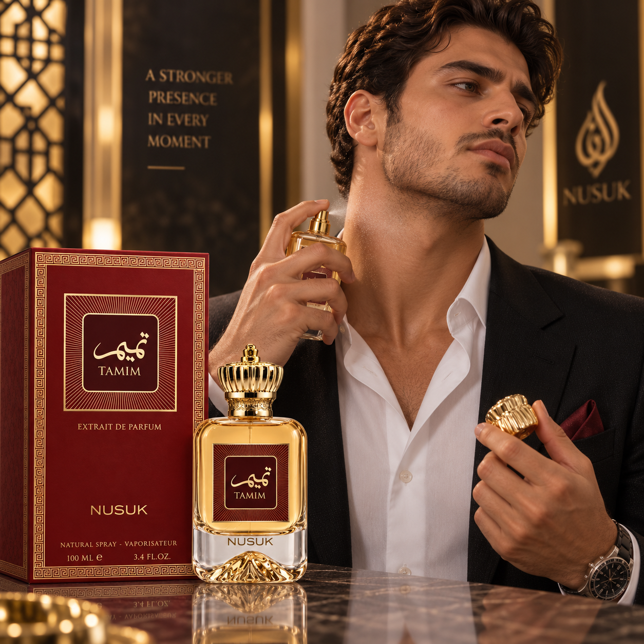 Extract de parfum unisex, Parfum arăbesc Tamim, 100 ml, NUSUK® - imagine 2