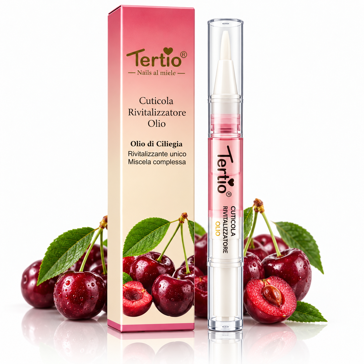 Ulei pentru cuticule, Revitalizant cu aromă de Cireșe, aplicator tip stilou, 3 ml, TERTIO®
