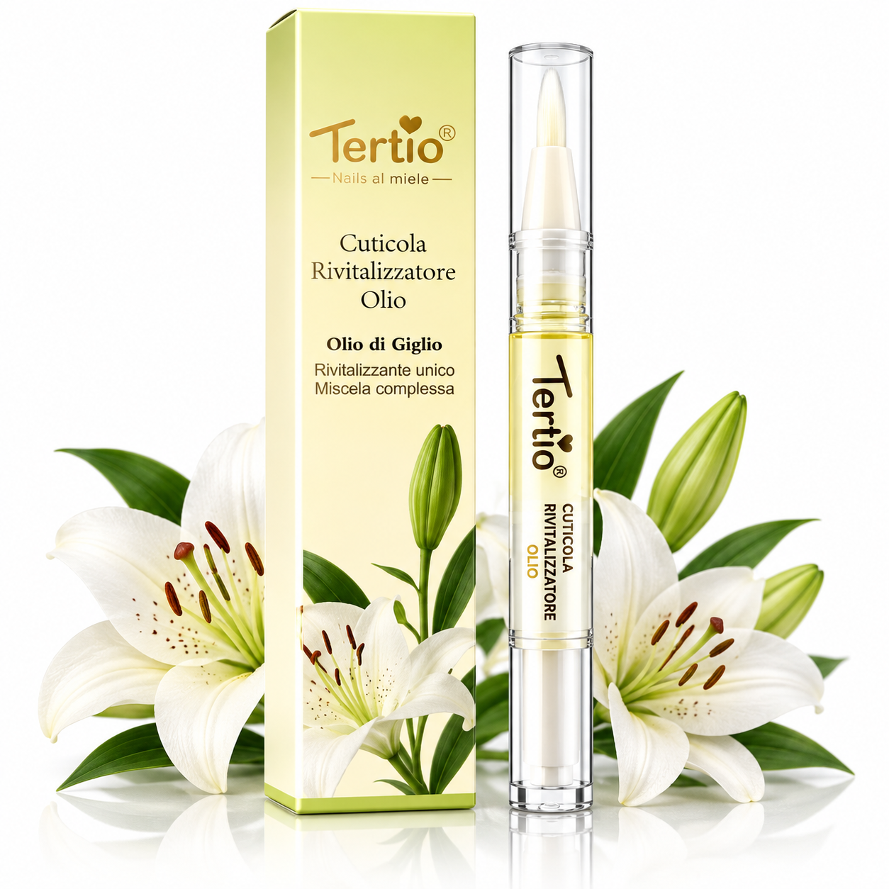 Ulei pentru cuticule, Revitalizant cu aromă de crin, aplicator tip stilou, 3 ml, TERTIO®