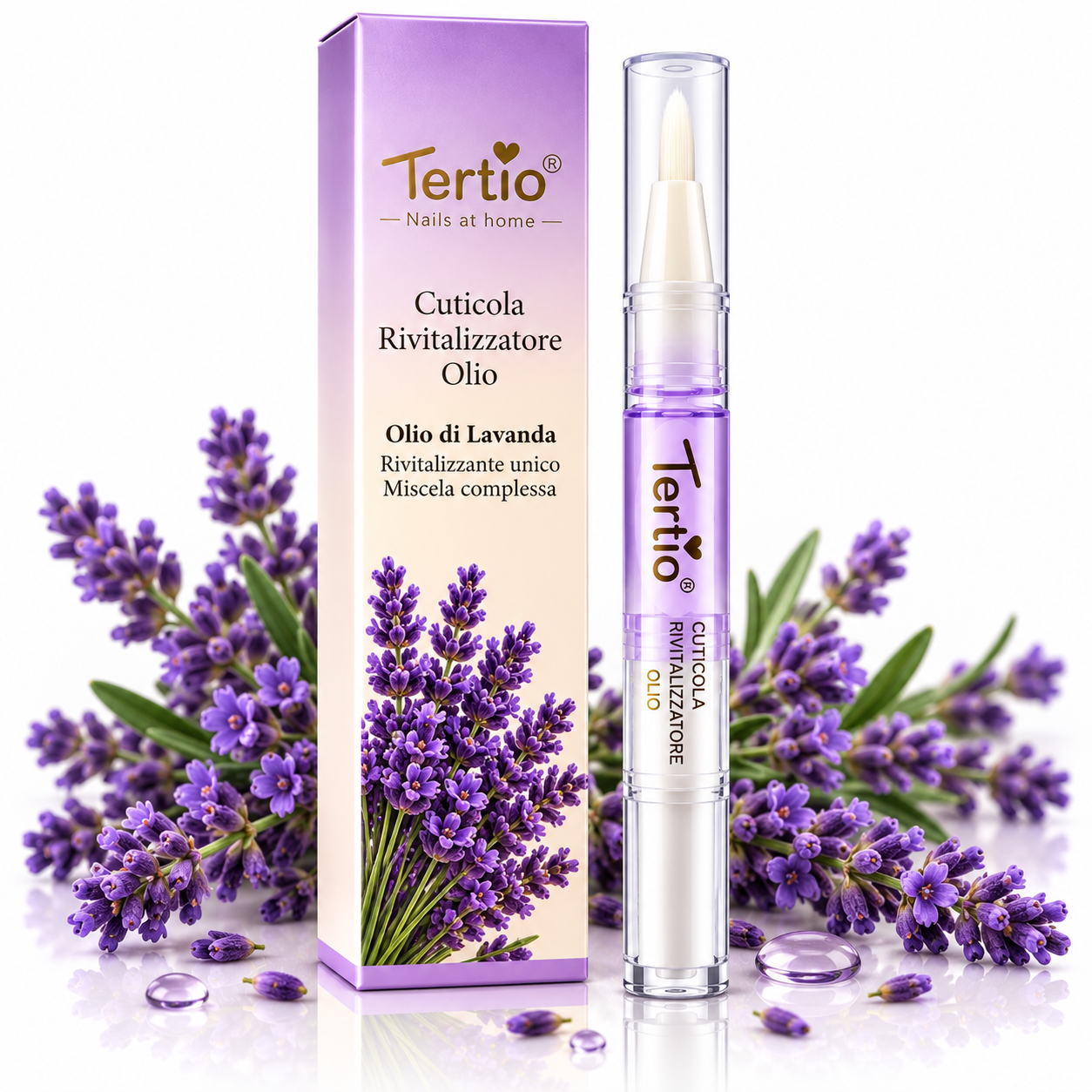 Ulei pentru cuticule, Revitalizant cu aromă de Lavandă, aplicator tip stilou, 3 ml, TERTIO®