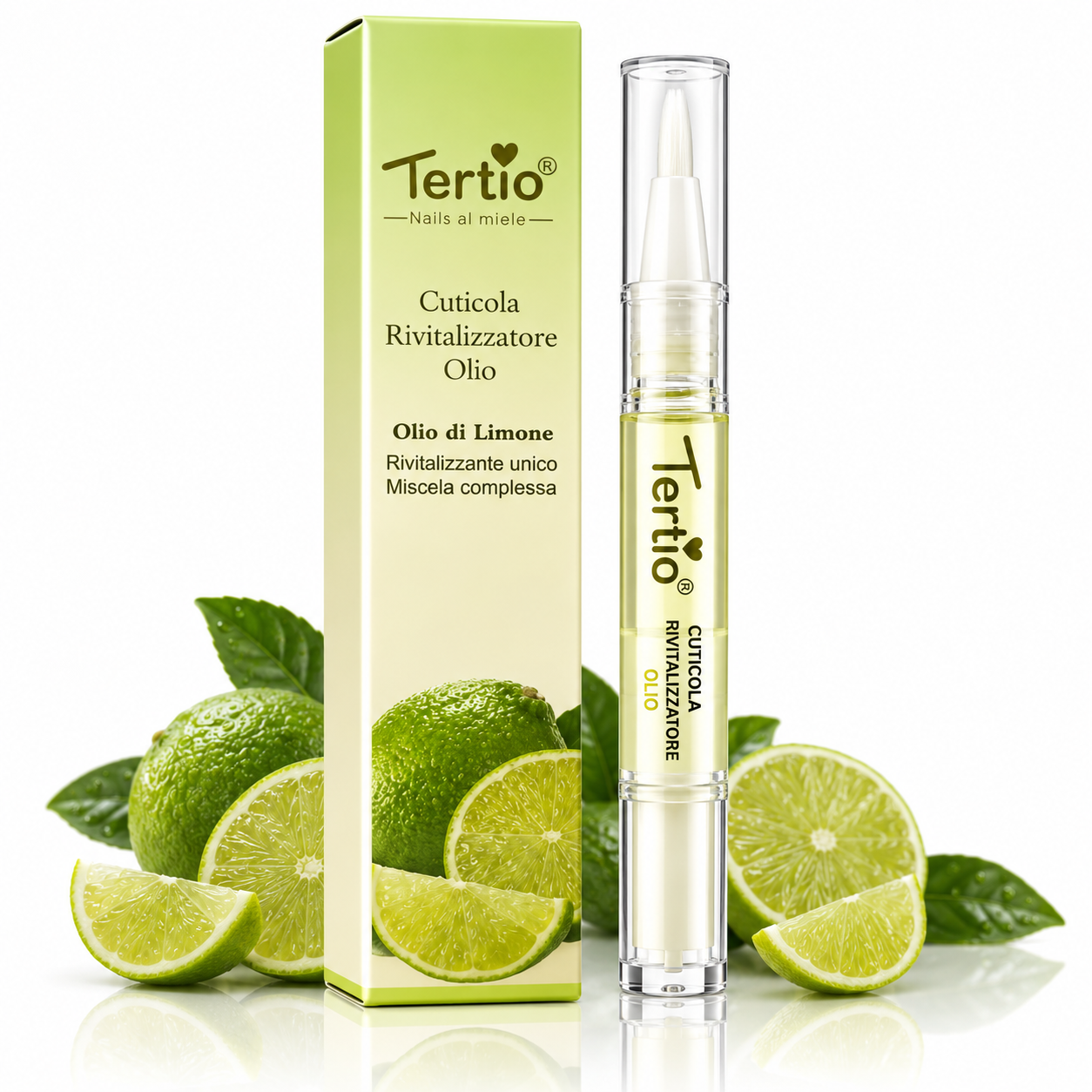 Ulei pentru cuticule, Revitalizant cu aromă de Limetă, aplicator tip stilou, 3 ml, TERTIO®