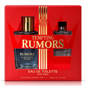 Set cadou parfum pentru bărbați, Tempting Rumors Men, EDT 100 ml + EDT 15 ml, Real Time®