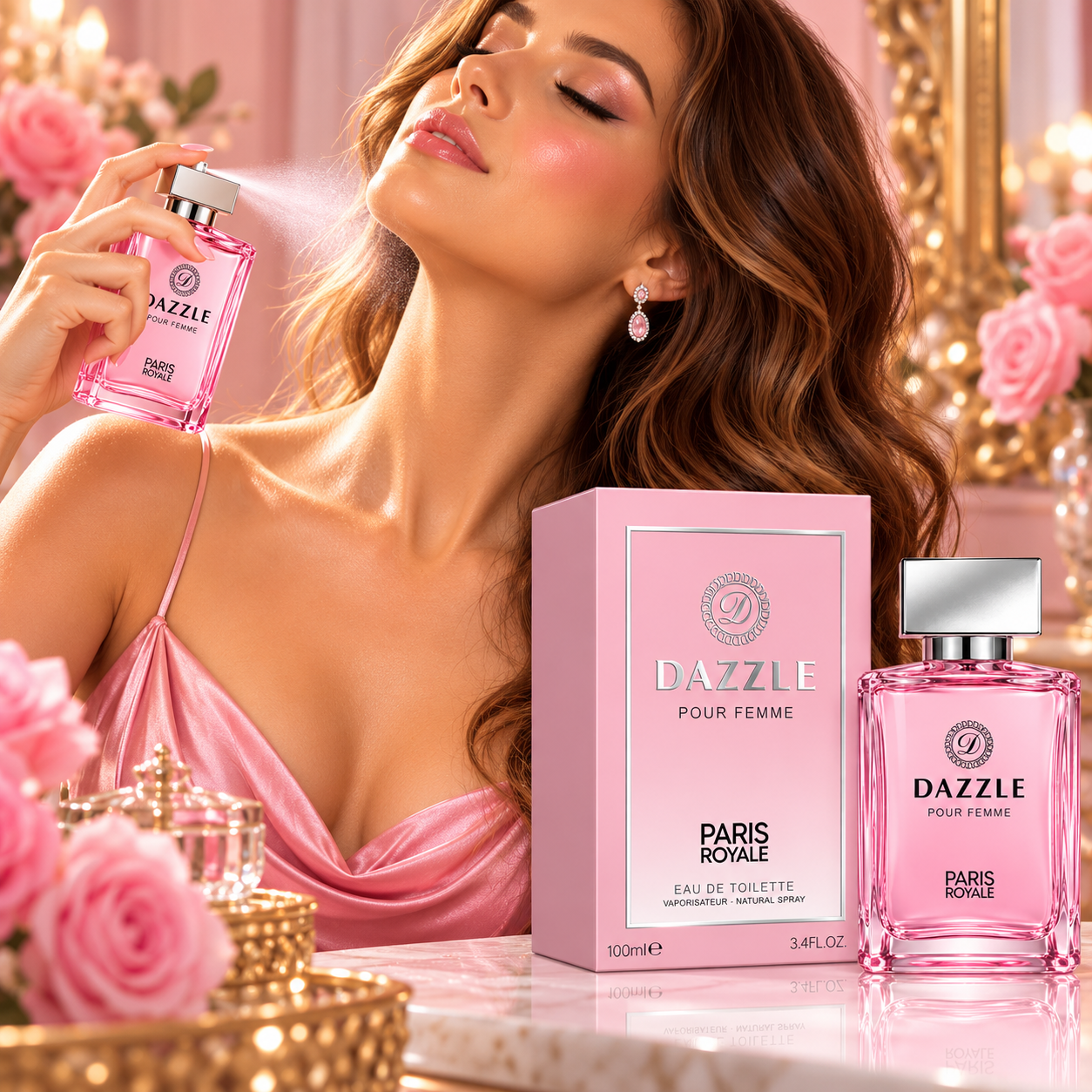 Apă de toaletă pentru femei, Parfum damă Dazzle Pour Femme, EDT, 100 ml, PARIS ROYALE® - imagine 3