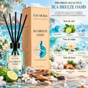 Alternative view of Odorizant de cameră cu bețișoare, Sea Breeze Oasis, aromă marină proaspătă, 110 ml, EAU DUBAI®