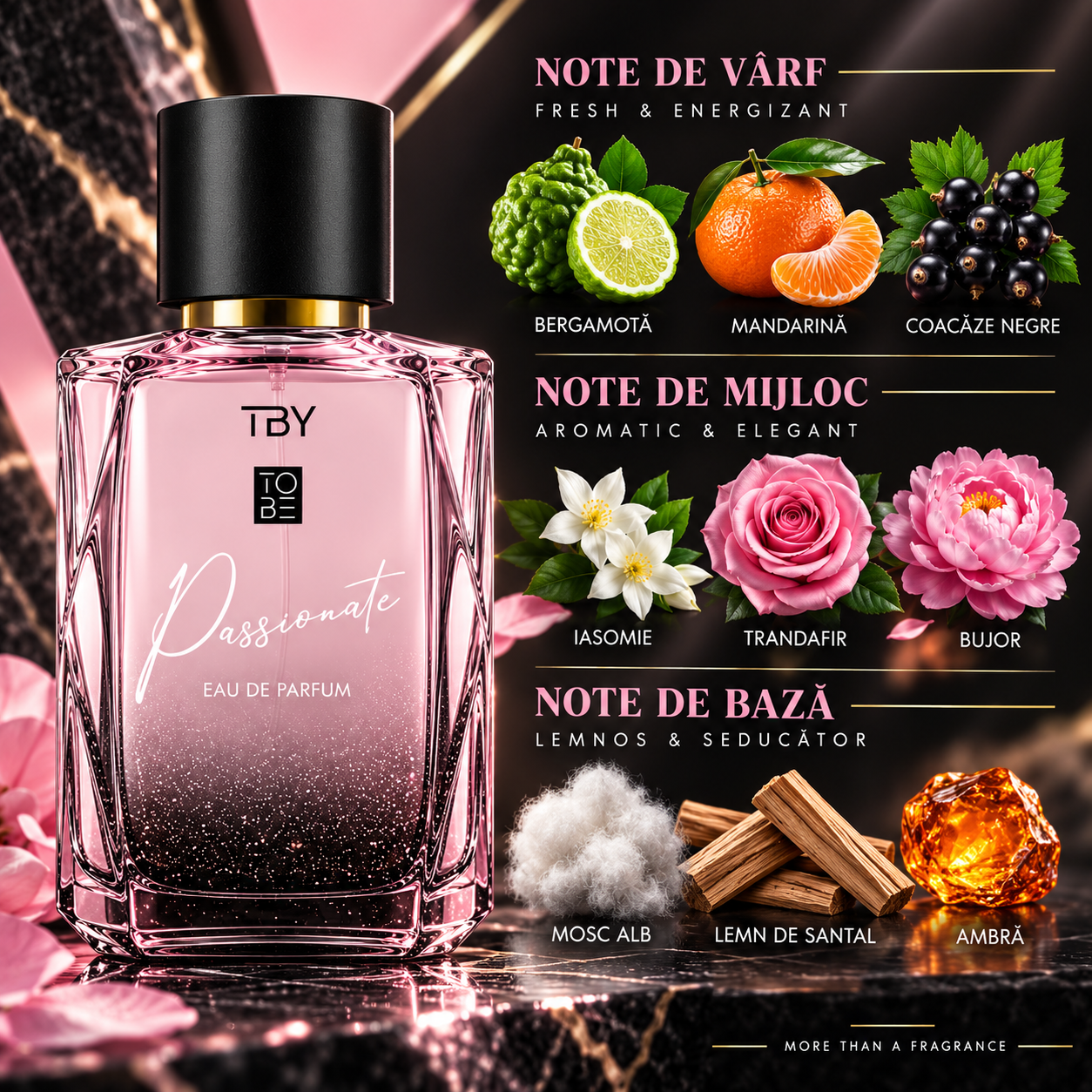 Apă de parfum pentru femei, Parfum de damă To Be Passionate, EDP, 100 ml, TBY® - imagine 2