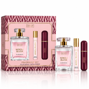 Set cadou parfum pentru femei, Neroli Blush Fragrance Set, apă de parfum + recipient parfum, Sence®