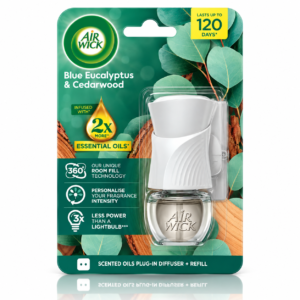 Alternative view of Odorizant electric de cameră, Difuzor de parfum cu rezervă cu uleiuri esențiale de Cedru si Eucalipt albastru, Air Wick®