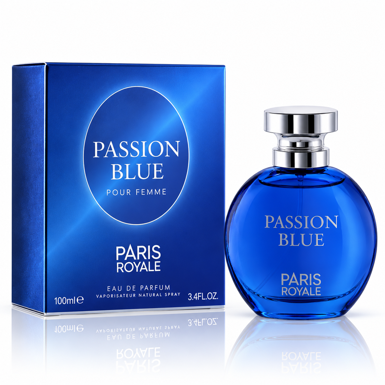 Apă de parfum pentru femei, Parfum damă Passion Blue Pour Femme, EDP, 100 ml, PARIS ROYALE®