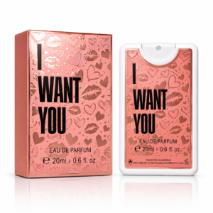 Apă de parfum pentru femei, Parfum de buzunar I Want You, EDP Card Spray, 20 ml, OMERTA®