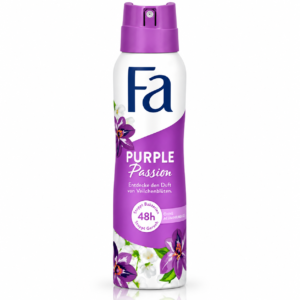 Deodorant spray pentru femei, Purple Passion cu aromă de violete, protecție 48H, 150 ml, Fa®