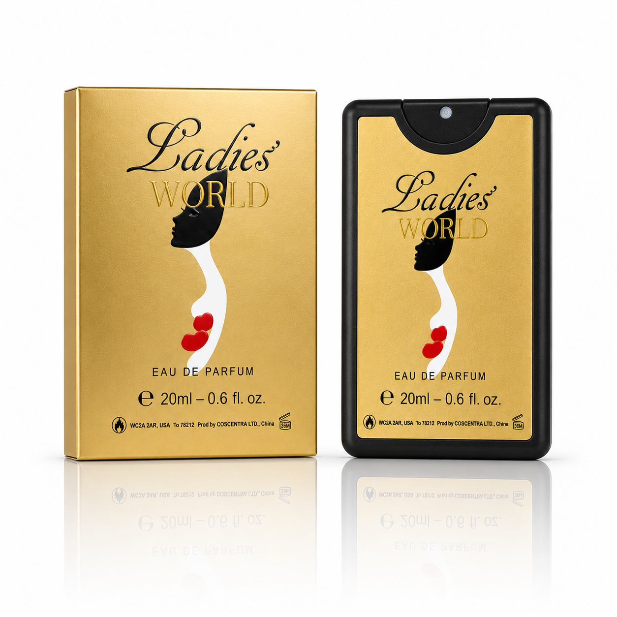 Apă de parfum pentru femei, Parfum de buzunar Ladies’ World, EDP Card Spray, 20 ml, OMERTA®