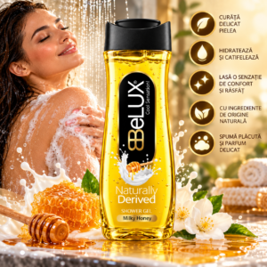 Alternative view of Gel de duș Milky Honey, Cool Sensation, aromă de miere și lapte, 600 ml, BeLUX®
