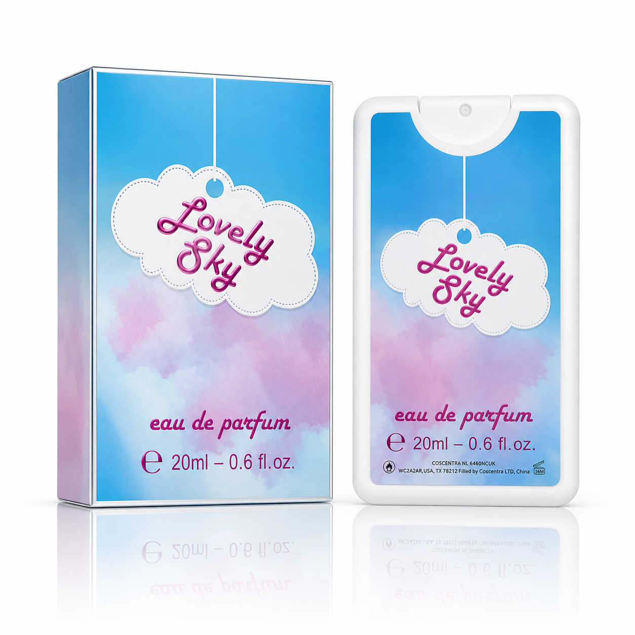 Apă de parfum pentru femei, Parfum de buzunar Lovely Sky, EDP Card Spray, 20 ml, OMERTA®