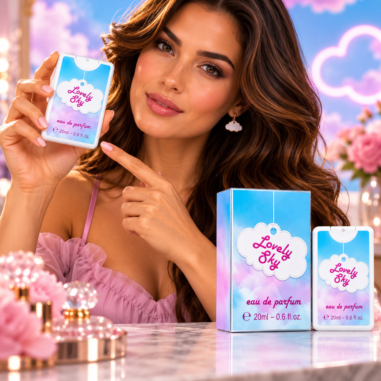Apă de parfum pentru femei, Parfum de buzunar Lovely Sky, EDP Card Spray, 20 ml, OMERTA® - imagine 4