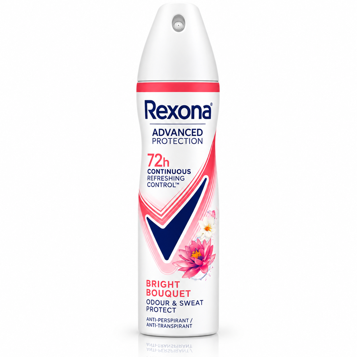 Deodorant antiperspirant spray pentru femei, Advanced Protection Bright Bouquet, protecție 72H, 150 ml, Rexona®