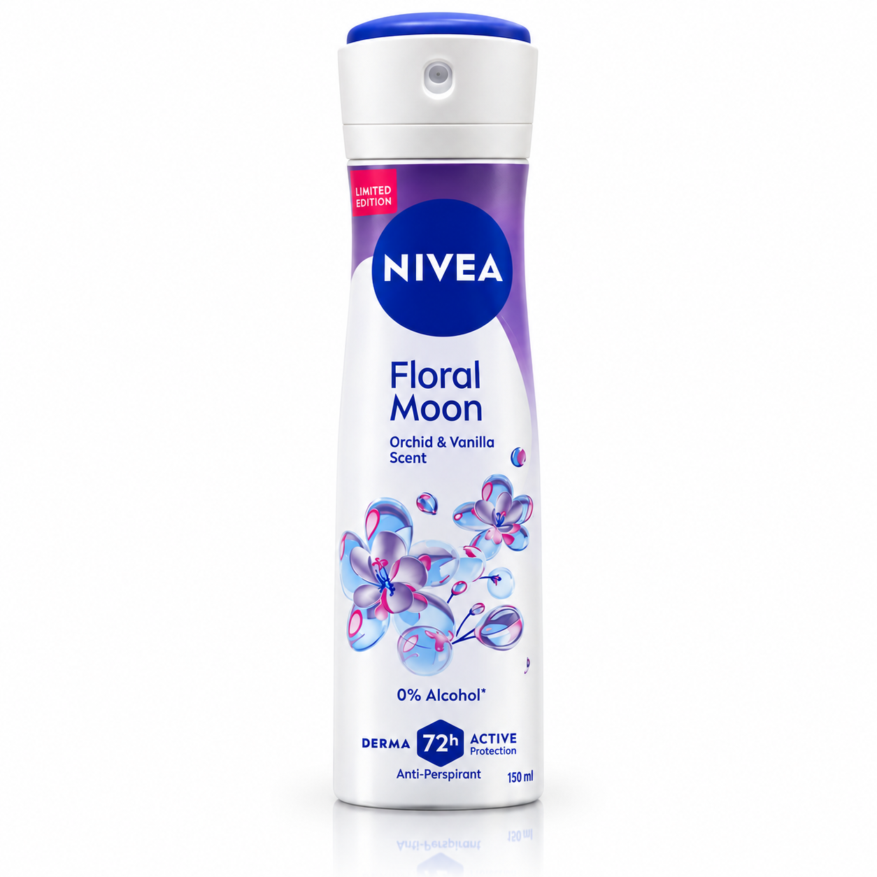 Spray antiperspirant pentru femei, Floral Moon Orchid & Vanilla, protecție 72h, fără alcool, 150 ml, NIVEA® - imagine 2
