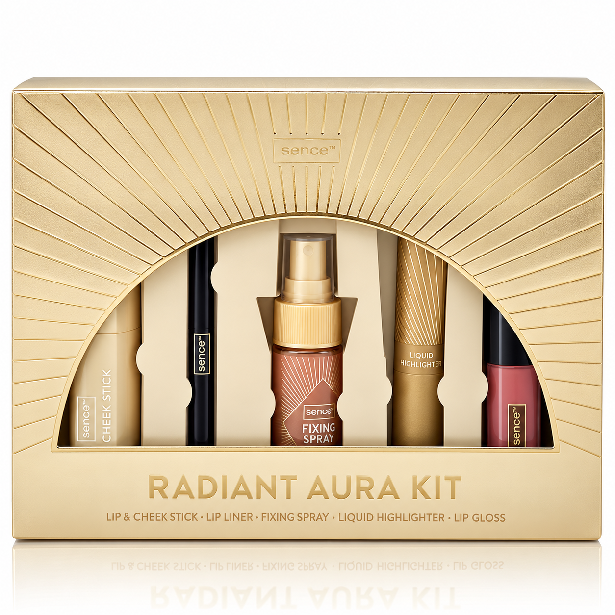 Set cadou machiaj pentru femei cu 5 produse, Radiant Aura Kit, SENCE® - imagine 3