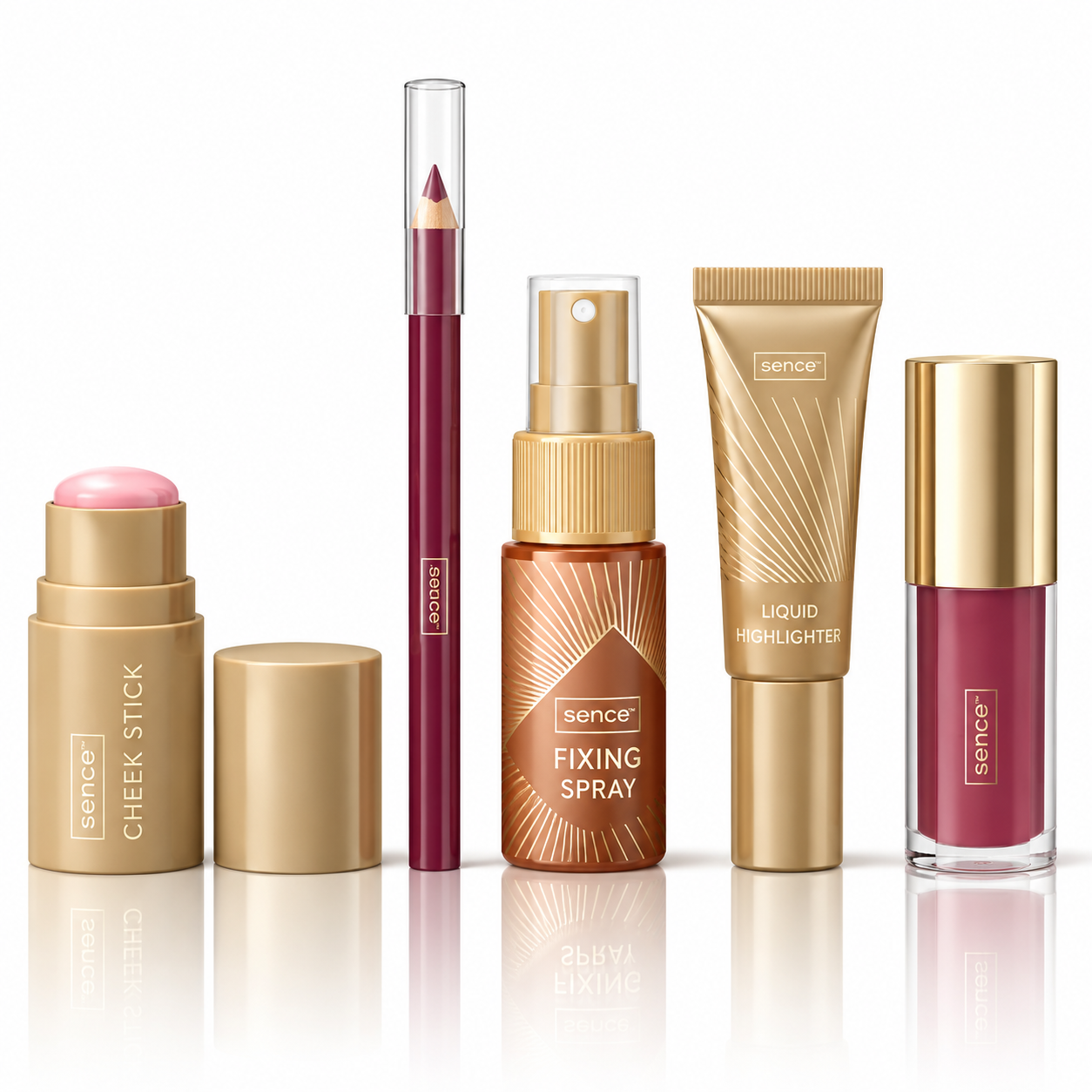 Set cadou machiaj pentru femei cu 5 produse, Radiant Aura Kit, SENCE® - imagine 2