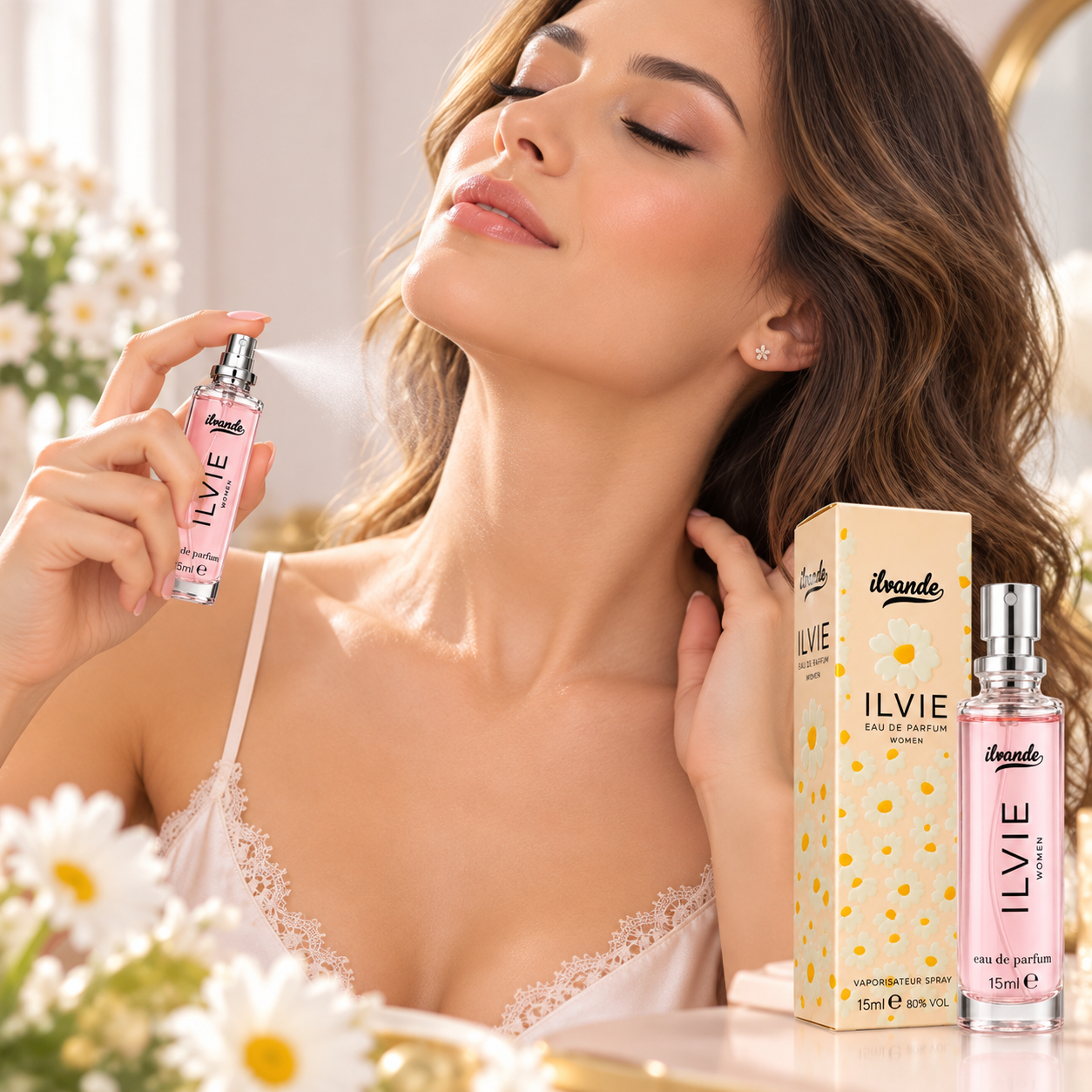Apă de parfum pentru femei, Parfum de damă Ilvie Women, EDP, 15 ml, ILVANDE® - imagine 3