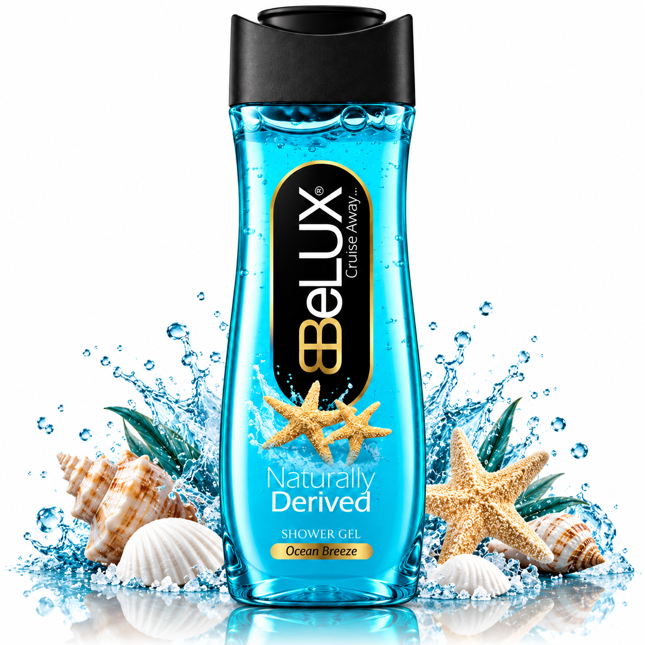 Gel de duș Ocean Breeze, Cruise Away, aromă marină revigorantă, 600 ml, BeLUX®